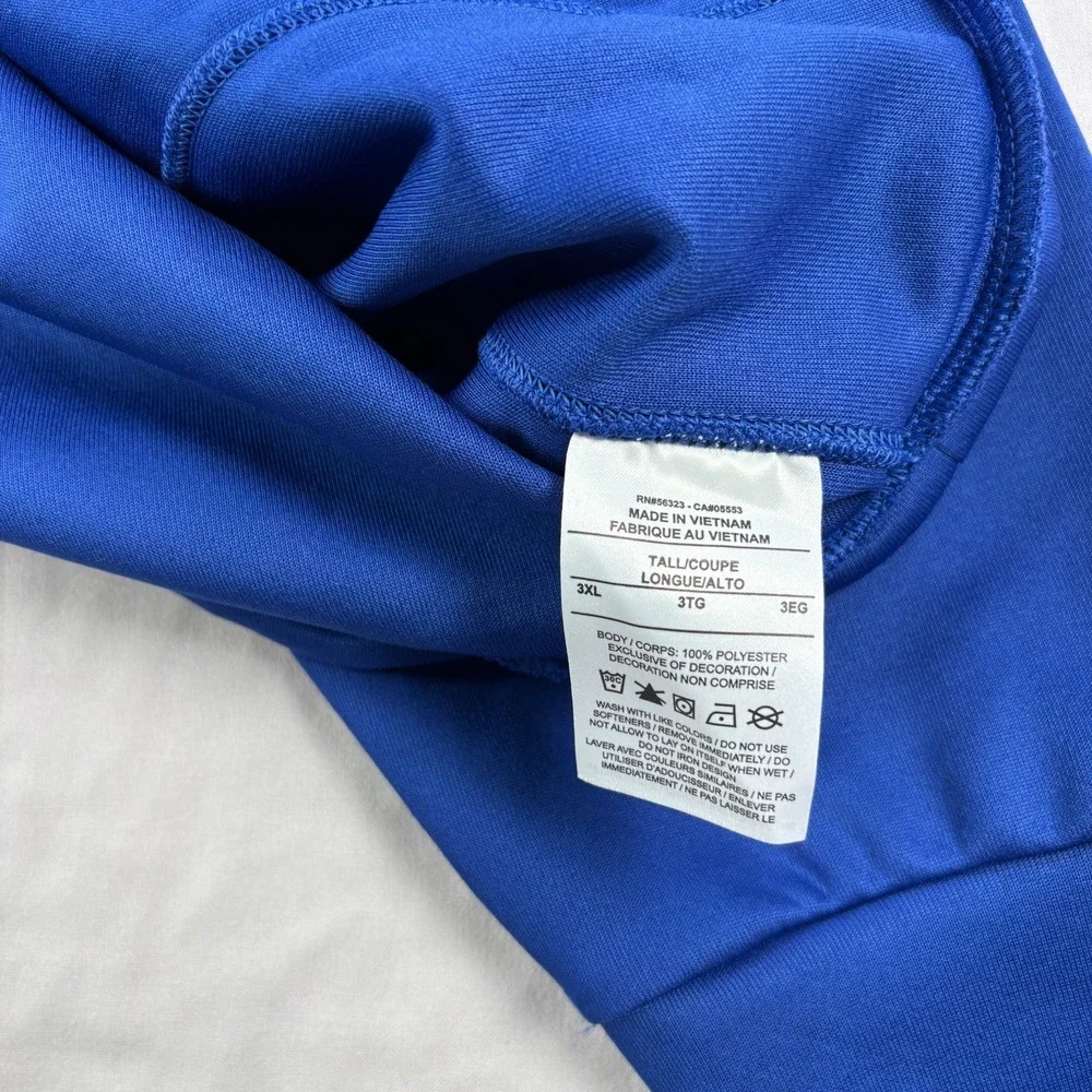 Detroit Pistons Nike Sweatshirt Mens 3XLT Tall Blue Team Issued Pullover NBA NEW